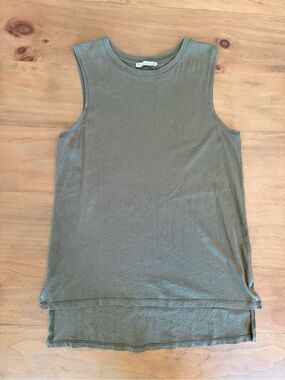 Zara Olive Green Crewneck Tank
